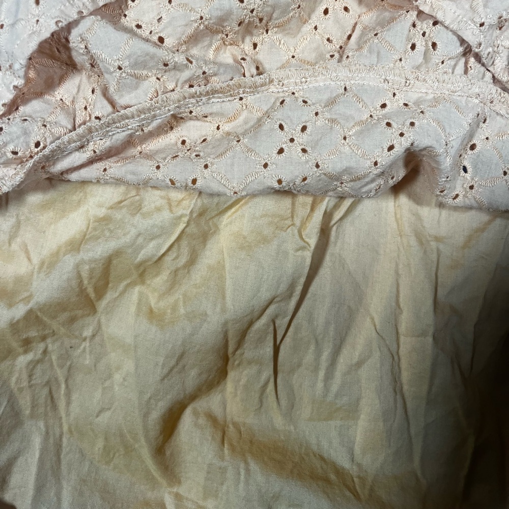 Janie And Jack Eyelet Puff Sleeve Golden Yellow Autumn Dress Girls Size 14 - Picture 7 of 8